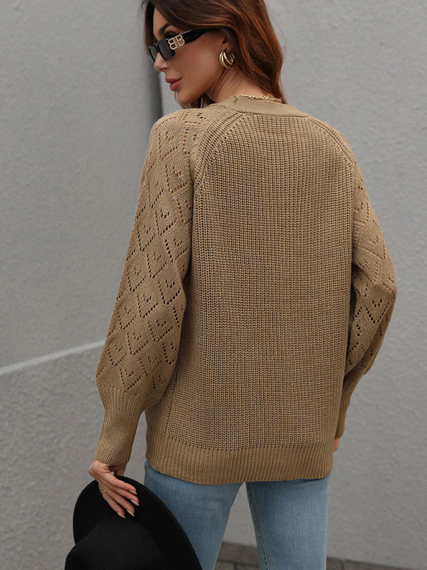 Solid Color Button Front Cardigan Sweater in 5 Colors S-XL