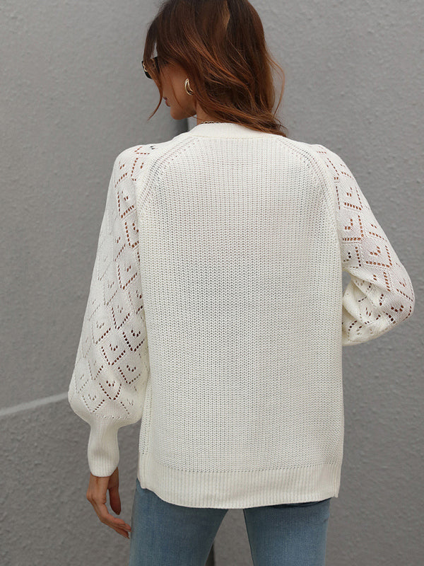 Solid Color Button Front Cardigan Sweater in 5 Colors S-XL