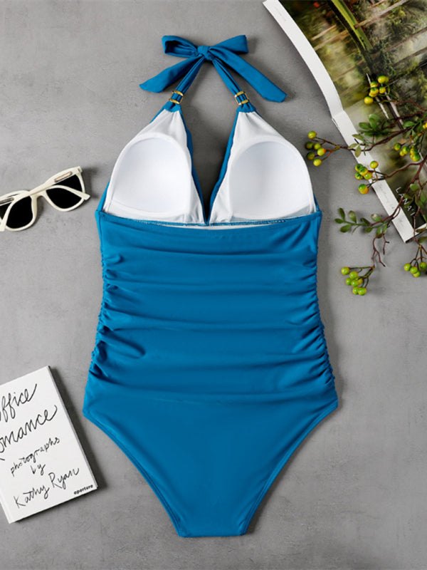 Halter Neck One Piece Swimsuit