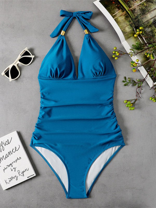 Halter Neck One Piece Swimsuit