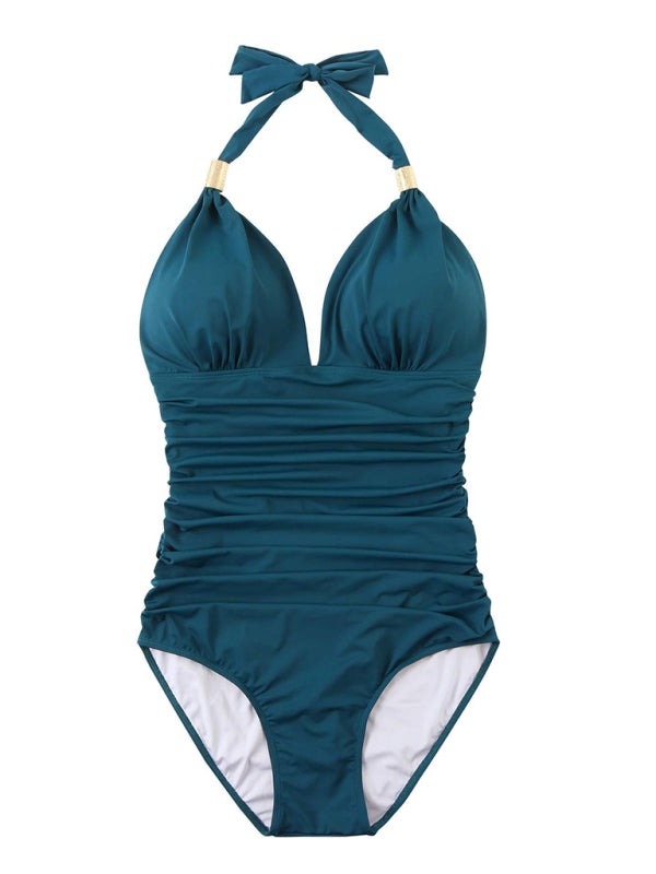 Halter Neck One Piece Swimsuit