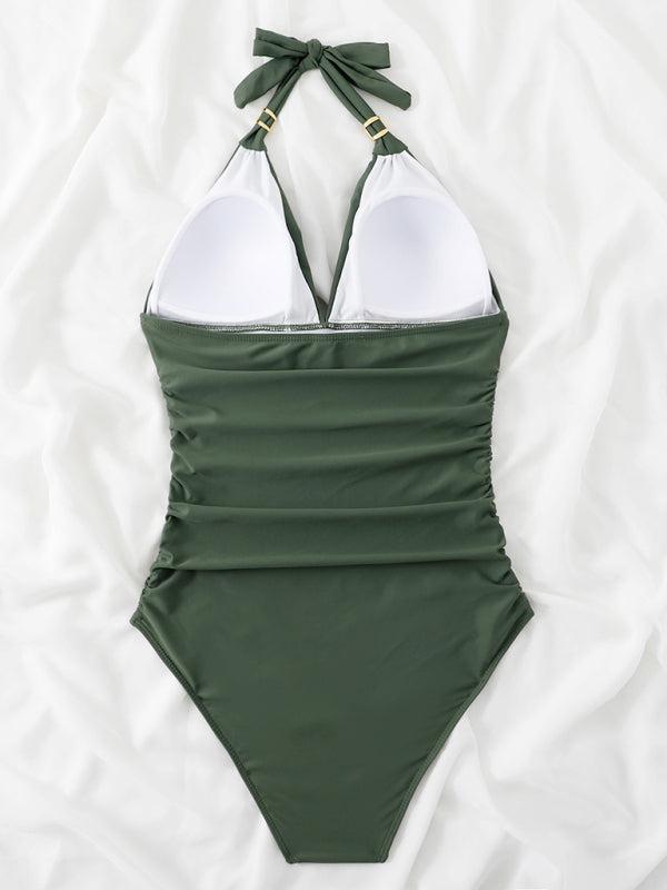 Halter Neck One Piece Swimsuit