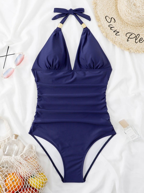 Halter Neck One Piece Swimsuit