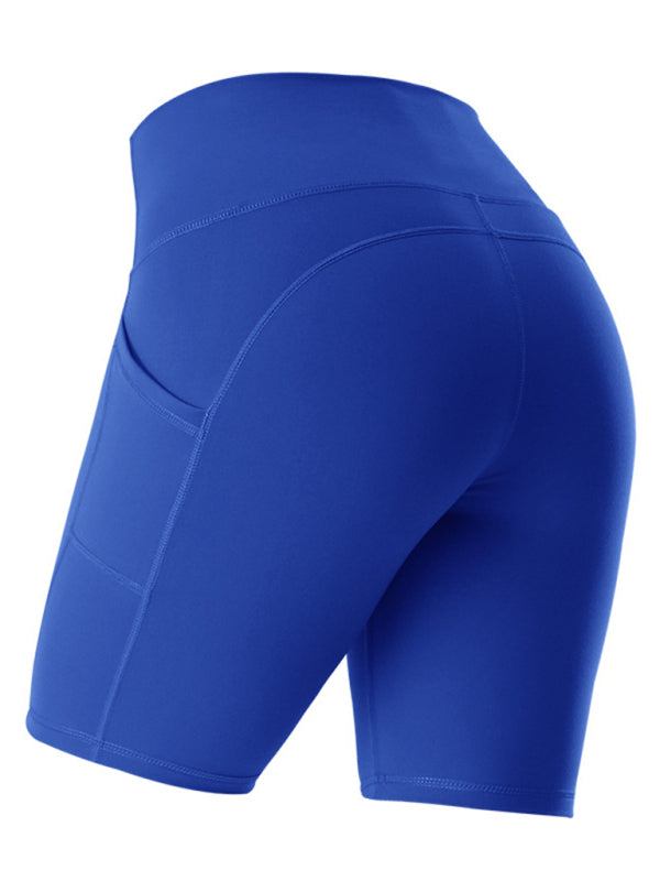 Solid High Waist Bike Shorts with Pocket in 5 Colors Sizes 2-16