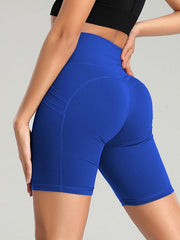 Solid High Waist Bike Shorts with Pocket in 5 Colors Sizes 2-16