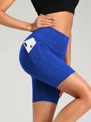 Solid High Waist Bike Shorts with Pocket in 5 Colors Sizes 2-16
