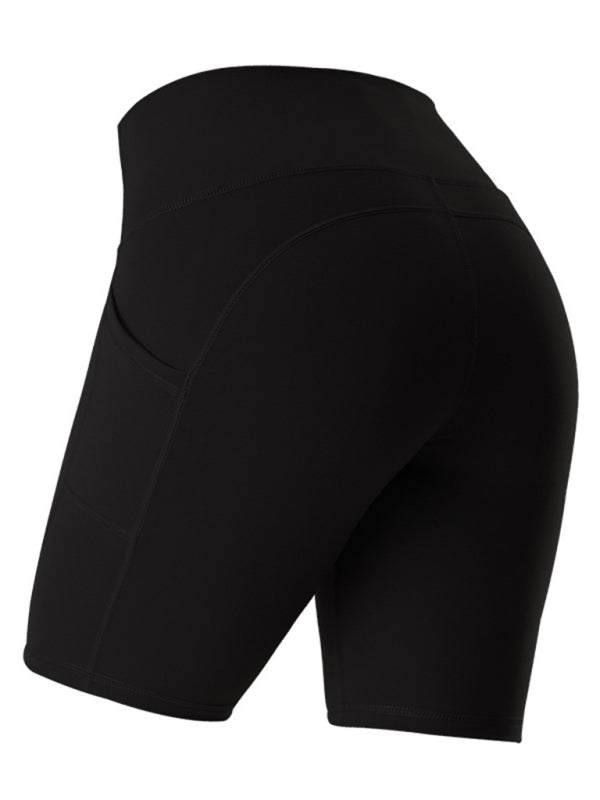 Solid High Waist Bike Shorts with Pocket in 5 Colors Sizes 2-16