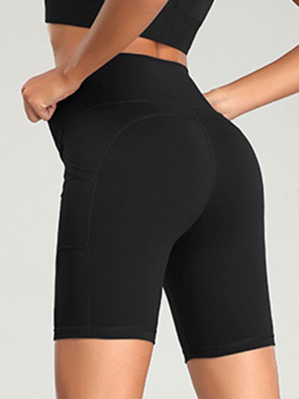 Solid High Waist Bike Shorts with Pocket in 5 Colors Sizes 2-16