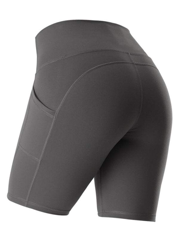 Solid High Waist Bike Shorts with Pocket in 5 Colors Sizes 2-16