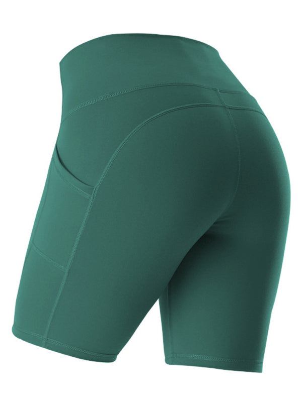 Solid High Waist Bike Shorts with Pocket in 5 Colors Sizes 2-16