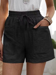 Solid Drawstring Shorts with Pockets in 5 Colors Sizes 4-16