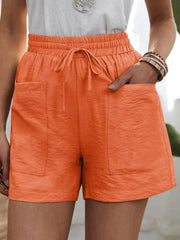 Solid Drawstring Shorts with Pockets in 5 Colors Sizes 4-16
