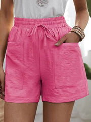 Solid Drawstring Shorts with Pockets in 5 Colors Sizes 4-16