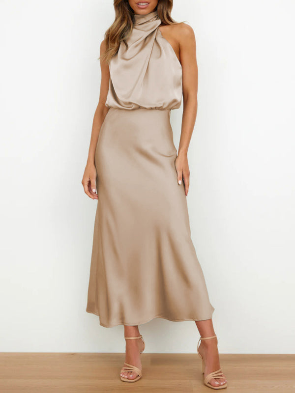 Halter Neck Sleeveless Midi Dress in 6 Colors