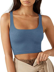 Solid Cropped Tank in 6 Colors S-2XL