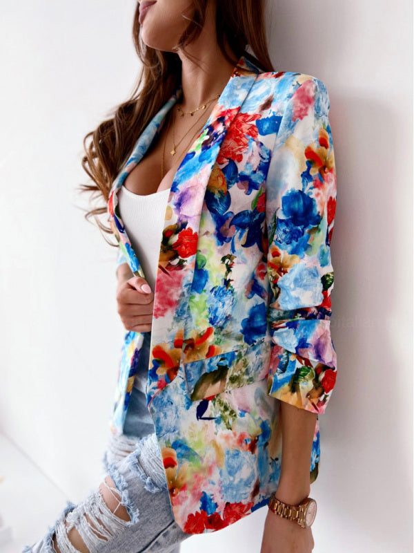 Florales Business-Anzugssakko in 5 Farben S-XXL
