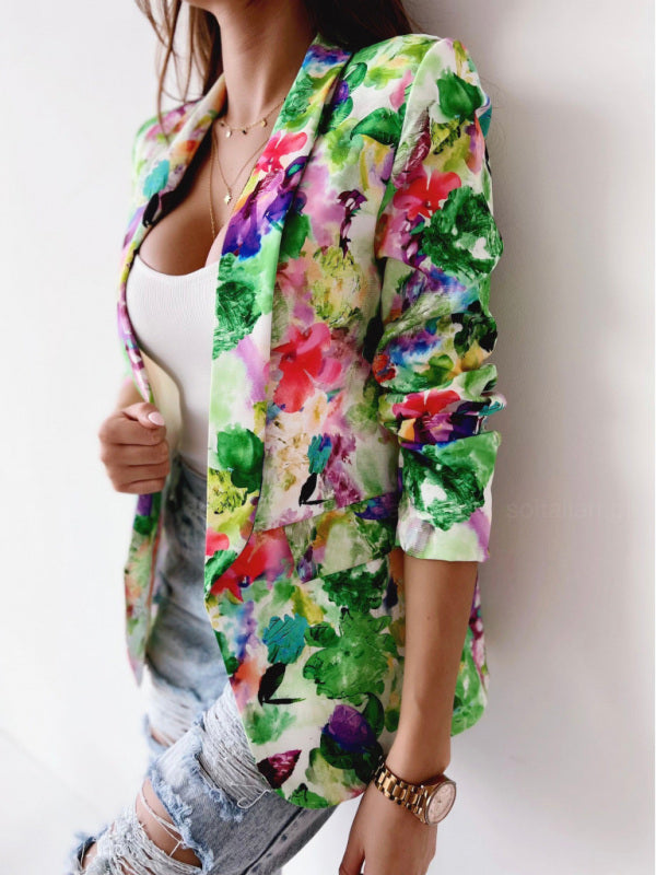 Florales Business-Anzugssakko in 5 Farben S-XXL