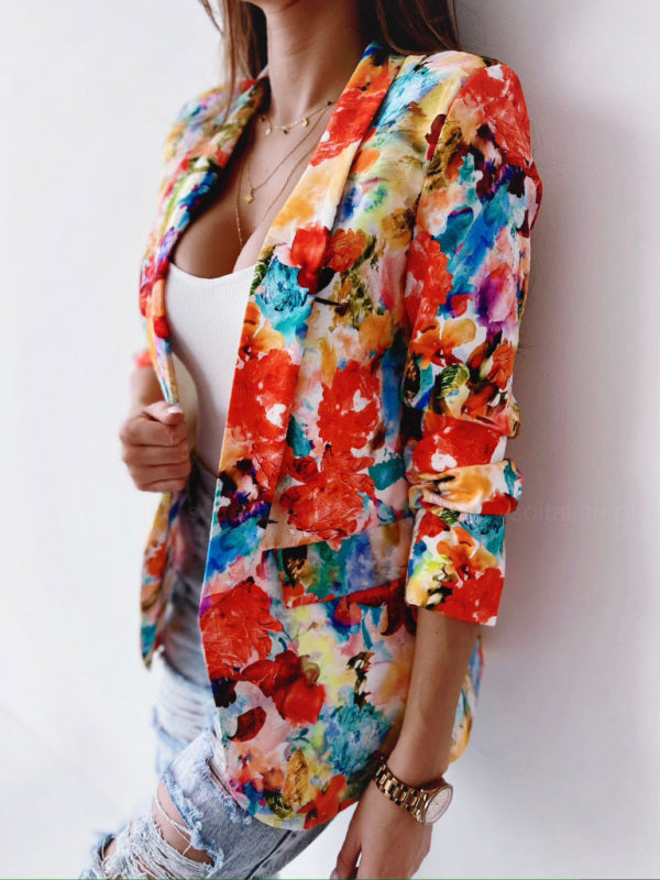 Florales Business-Anzugssakko in 5 Farben S-XXL