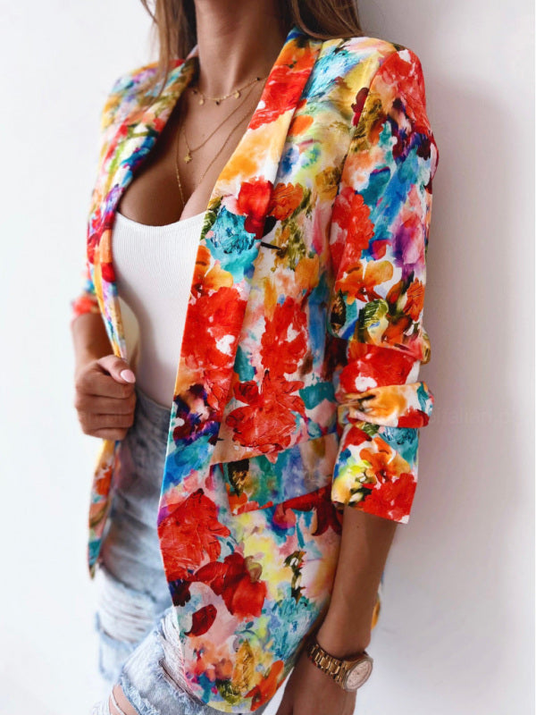 Florales Business-Anzugssakko in 5 Farben S-XXL