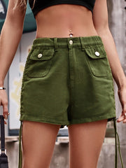 Short en jean avec cordon de serrage et poches en 3 couleurs, tailles 4 à 18 