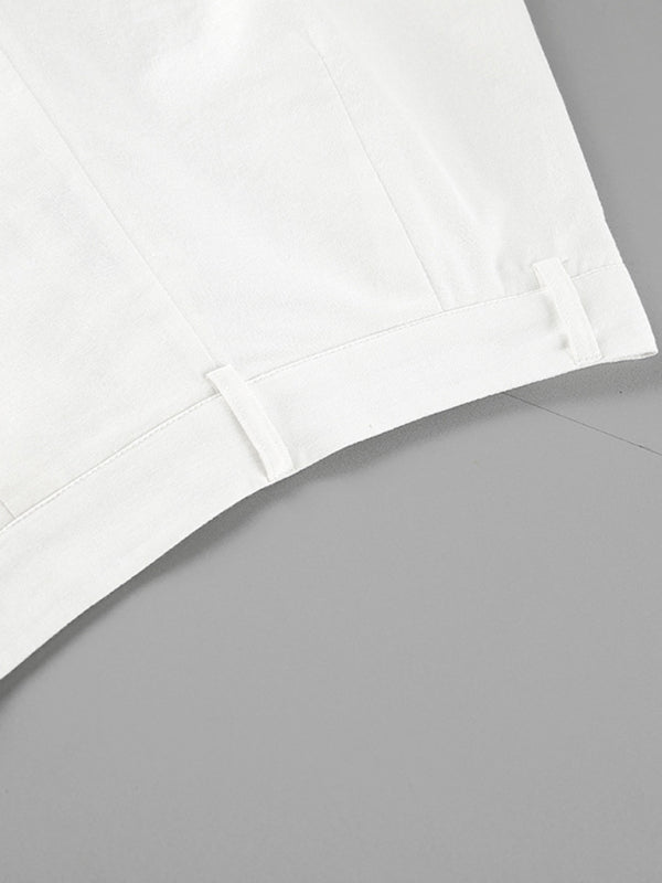 Ärmelloses V-Ausschnitt-Top mit passenden Shorts, Anzug-Set in 2 Farben SL