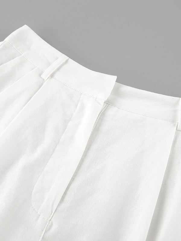 Ärmelloses V-Ausschnitt-Top mit passenden Shorts, Anzug-Set in 2 Farben SL