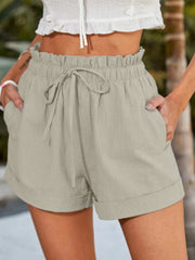 Solid Color Shorts with Elastic Waist and Pockets in 6 Colors S-3XL