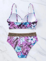 Geblümter High Waist Bikini in 2 Farben S-XL