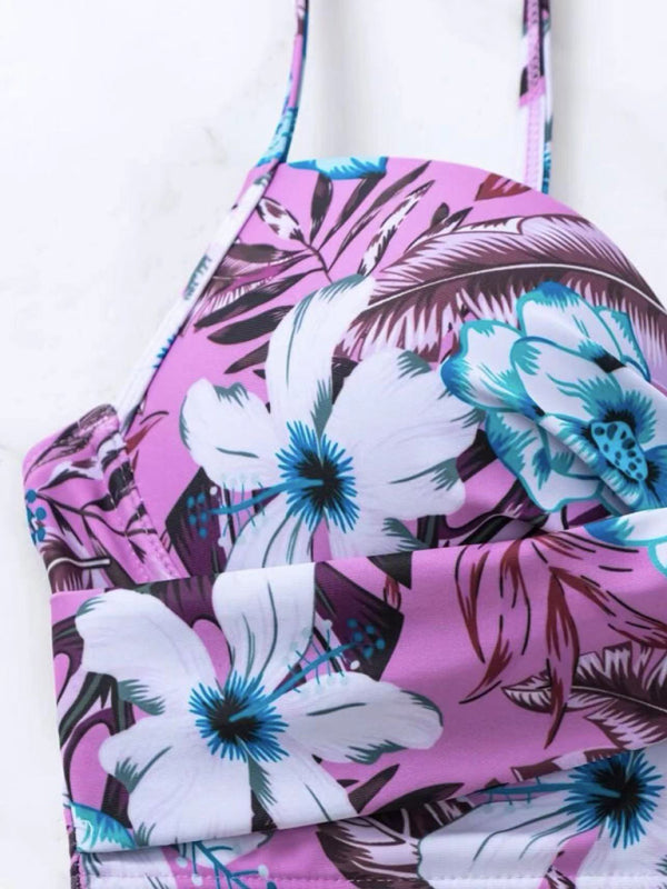 Geblümter High Waist Bikini in 2 Farben S-XL
