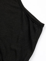 Black Jumpsuit with Spaghetti Straps and Cuffed Hem with Bow Sizes 4-10