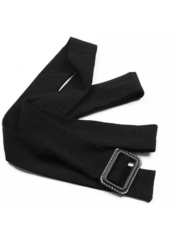 High Waist Wide Leg Pants with Belt in 4 Colors S-XL