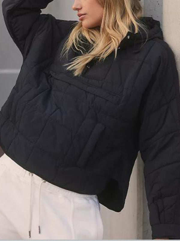 Hooded Long Sleeve Padded Jacket in 5 Colors S-XXL