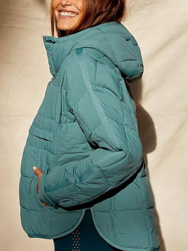 Hooded Long Sleeve Padded Jacket in 5 Colors S-XXL