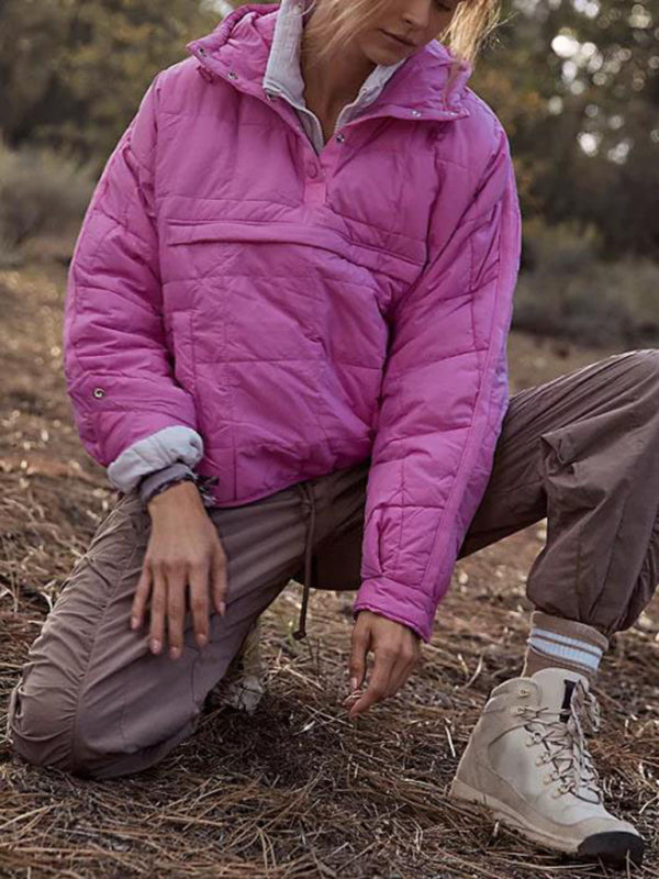 Hooded Long Sleeve Padded Jacket in 5 Colors S-XXL