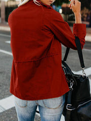 Multi-Pocket Long Sleeve Cargo Jacket