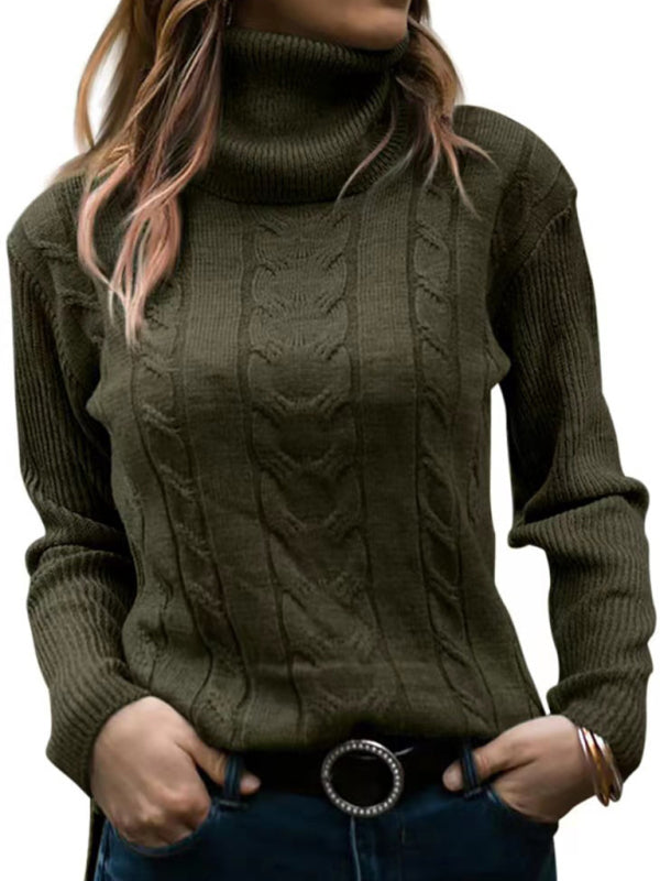 Solid Color Turtleneck Long Sleeve Sweater in 20 Colors Sizes 4-12