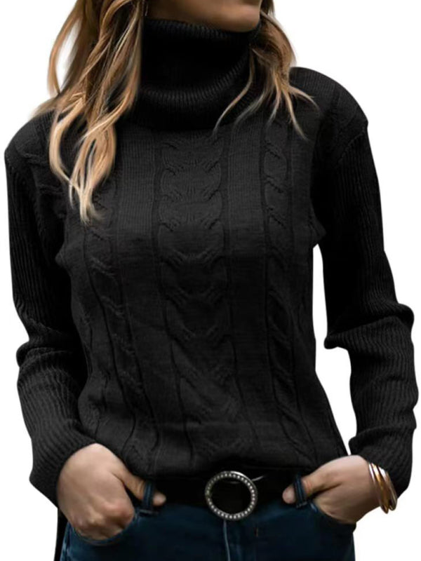 Solid Color Turtleneck Long Sleeve Sweater in 20 Colors Sizes 4-12
