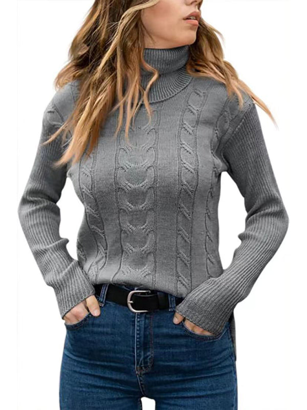 Solid Color Turtleneck Long Sleeve Sweater in 20 Colors Sizes 4-12