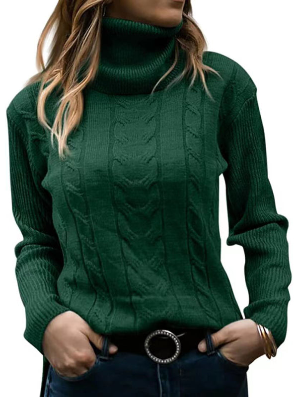 Solid Color Turtleneck Long Sleeve Sweater in 20 Colors Sizes 4-12