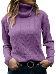 Solid Color Turtleneck Long Sleeve Sweater in 20 Colors Sizes 4-12
