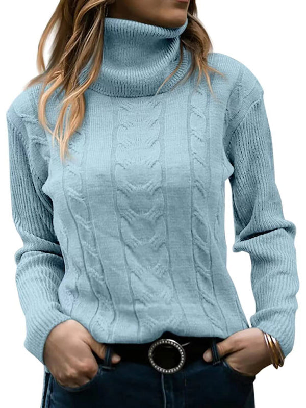 Solid Color Turtleneck Long Sleeve Sweater in 20 Colors Sizes 4-12