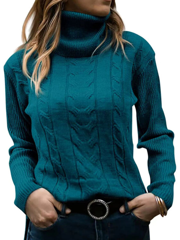 Solid Color Turtleneck Long Sleeve Sweater in 20 Colors Sizes 4-12
