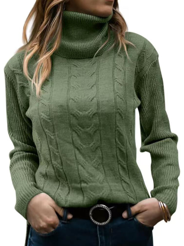 Solid Color Turtleneck Long Sleeve Sweater in 20 Colors Sizes 4-12