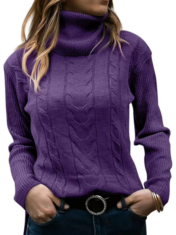 Solid Color Turtleneck Long Sleeve Sweater in 20 Colors Sizes 4-12