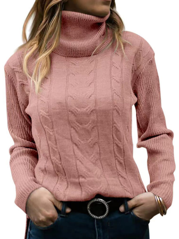 Solid Color Turtleneck Long Sleeve Sweater in 20 Colors Sizes 4-12