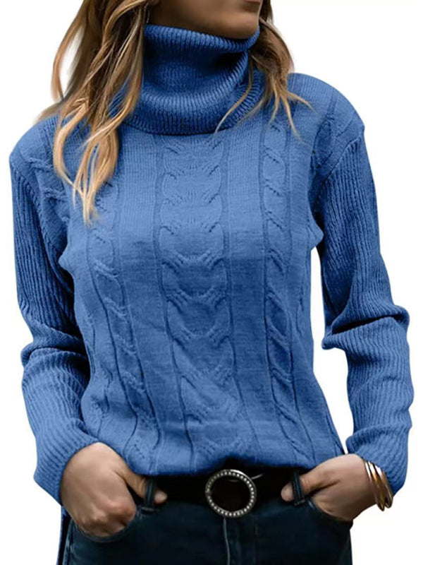 Solid Color Turtleneck Long Sleeve Sweater in 20 Colors Sizes 4-12