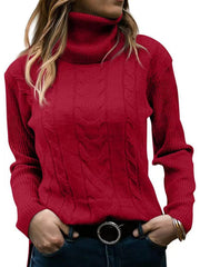 Solid Color Turtleneck Long Sleeve Sweater in 20 Colors Sizes 4-12