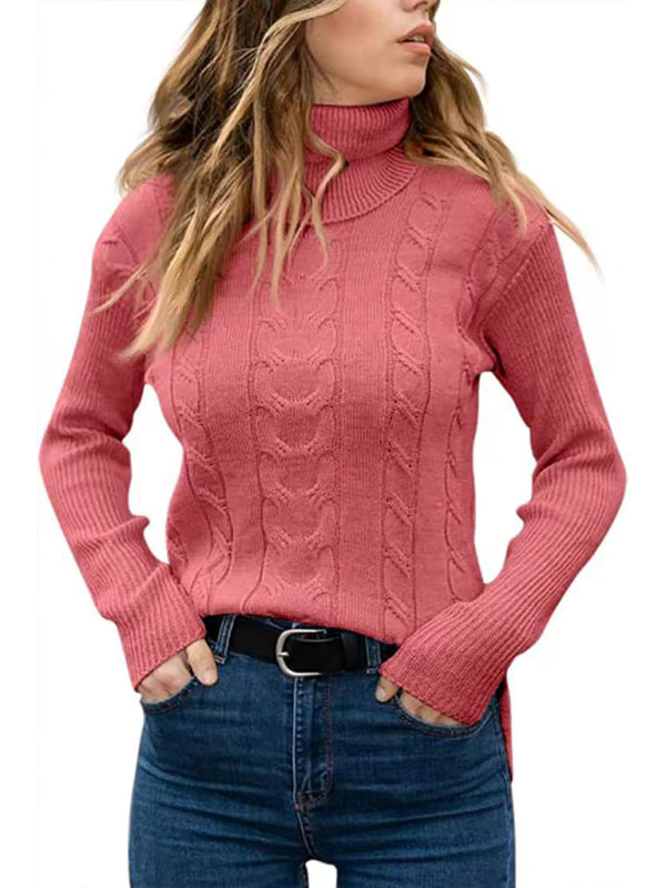 Solid Color Turtleneck Long Sleeve Sweater in 20 Colors Sizes 4-12