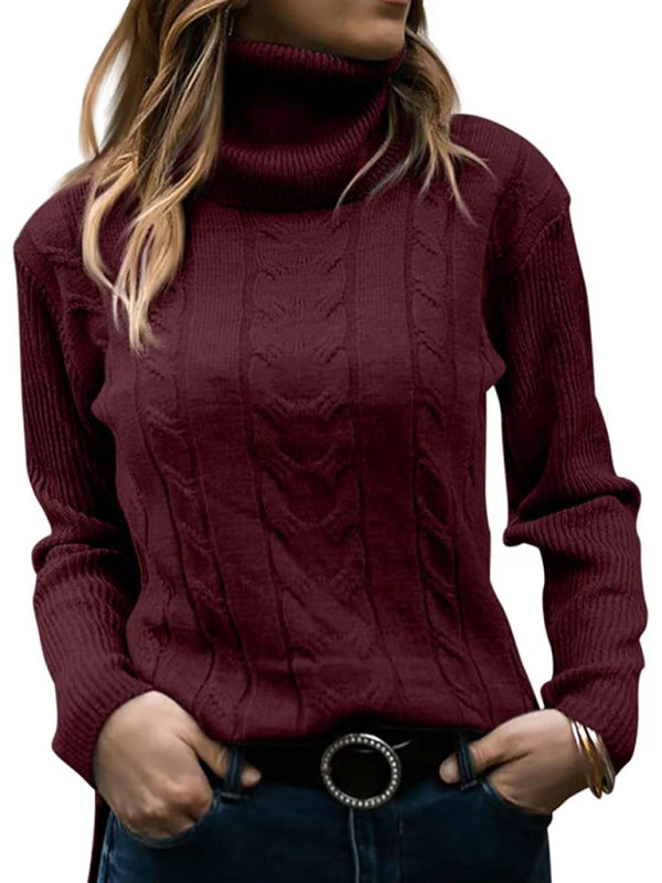 Solid Color Turtleneck Long Sleeve Sweater in 20 Colors Sizes 4-12