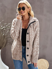 Strickjacke mit Kapuze und langen Ärmeln und Taschen in 4 Farben, Größen 4–12
